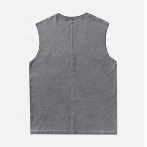 Custom <b>Men's</b> Gym Tank Tops Sleeveless <b>T</b>-<b>Shirt</b> Vest Tops for <b>Men</b> Vintage Acid Wash Oversized Tank Top - Product Image 5