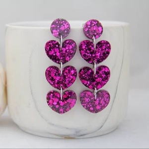 Pendientes de Resina Bordados a Mano, Joyería de Moda de Acero Inoxidable para Mujeres y Niñas, Estilo Clásico para Bodas, Alta Calidad - Product Image 4