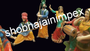 Statues en bois de Bhangra Punjabi pour décoration de mariage moderne et simple, OEM ODM disponible en Inde - Product Image 4