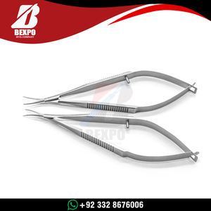 Tijeras Vannas Premium de Acero Inoxidable, Rectas y Curvas, Reutilizables, para Oftalmología, Neurocirugía, Estética, Microcirugía, Herramienta Quirúrgica - Product Image 3