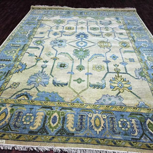 NOEUD RUG fait à la main noué de haute qualité laine Oushak nouveau moderne brodé travail doublure motif tapis pour salon, chambres à coucher - Product Image 1