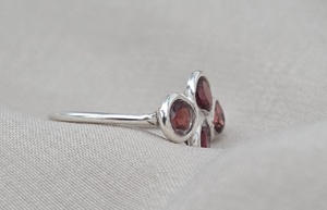 Natural Garnet 925 Sterling <b>Silver</b> <b>Ring</b> Handmade Red Gemstone Jewelry Modern Boho <b>Silver</b> <b>Ring</b> <b>for</b> Women and <b>Men</b> - Product Image 3