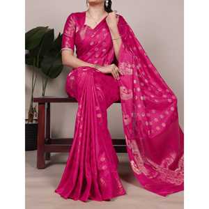 LANCEMENT DU NOUVEAU DESIGNER FESTIVE WEAR SAREE TISSU SOIE ROOP AVEC TRAVAIL DE TISSAGE ZARI AVEC LACET RETOUCHE - Product Image 1