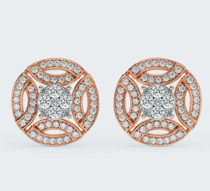 Boucles d'oreilles en diamant rond plaqué or blanc massif 10 carats avec Halo vissé élégant CVD Diamonds GIA Certified Gift - Product Image 6