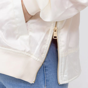 Chaqueta Bomber de Invierno Ligera, Ecológica y Resistente al Viento para Mujer, Cuello Alto, Cremallera Completa, Transpirable y Cálida - Product Image 4