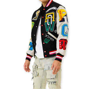 Customized Casual Wear Men's Varsity Jackets with <b>Stand</b> Collar Premium Quality Men Baseball Jacket Available in Different Colors - Product Image 6