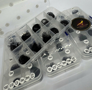Mix Sizes Easy Fan <b>Lash</b> Extension Trays Custom Logo Korean PBT Natural Long Synthetic Hair Eyelash Extensions with C Curl 0.07mm - Product Image 6