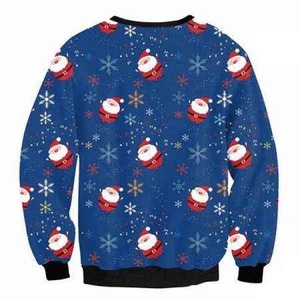 Sweat-shirt en molleton 100 % coton à col rond et manches longues pour homme, style basique, coupe classique, idéal pour l'hiver et Noël – Meilleure vente - Product Image 6