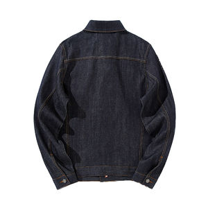 Veste en denim sans col pour homme, 100% coton/100% polyester, style streetwear, écologique, réversible, respirante, hiver - Product Image 4