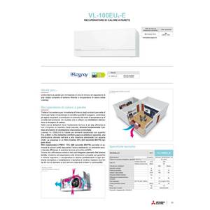 Unidad de Recuperación de Calor Entalpica Descentralizada Mitsubishi Lossnay VL-100EU5-E para Sistemas HVAC - Product Image 4