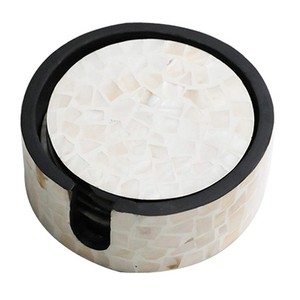 Bandejas para servir nácar Premium de alta calidad con juego de posavasos Hoteles y restaurantes en Star Crafts India - Product Image 5