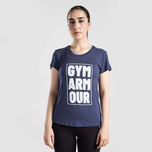 เสื้อยืดเจอร์ซีย์สีน้ำเงินดัลล์บลูของยิมอาร์เมอร์พร้อมการตกแต่งโลโก้ - Product Image 1