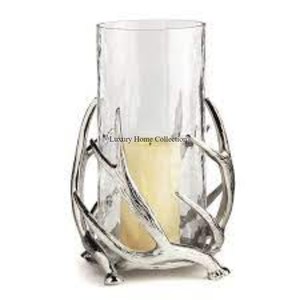 Dernier arrivage Bougeoir design bois de cerf en métal couleur argent bien polonais aspect attrayant Bougeoir de table fantaisie de créateur - Product Image 1