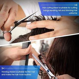 Hair <b>Scissors</b> Barber <b>Scissors</b> Professional 6.5" Stainless Steel Hair Cutting <b>Scissors</b> Pouch Beauty Tools ZORG INTERATIONAL - Product Image 5