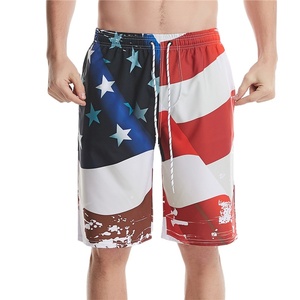 Pantalones cortos informales de verano 2025 para hombre, tendencia con estampado de bandera americana, estilo callejero ecológico - Product Image 4