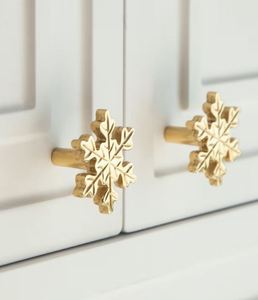 Flocon de neige en laiton moderne bouton tirer armoire tiroir pour la maison commode porte armoire meubles décoratif cuisine armoire poignée boutons - Product Image 2