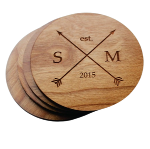 Posavasos de madera hecho a mano, exportador de posavasos de madera natural, manteles y almohadillas de madera de mango redondeado, posavasos decorativos - Product Image 3