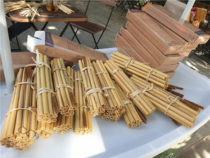Pailles en bambou naturel réutilisables Pailles à boire durables et écologiques Emballage personnalisé idéal pour les cadeaux, les cafés et les événements - Product Image 4