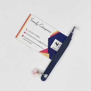 Haute Qualité Marque Privée 90 Degrés Russe Volume Pince À Cils En Acier Inoxydable Greffage Papillon Charme Solide Fibre Pointe - Product Image 4