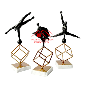 Sculpture Métallique Fille Dansante Finition Dorée Forme Personnalisable Vente Chaude Décoration de Table de Luxe pour la Maison - Product Image 5