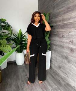 Nouvelle épissage contraste couleur minceur tube haut taille haute serré Biker Shorts ensembles - Product Image 1