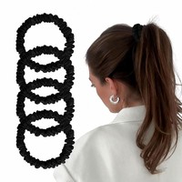 Set di 4 Elastici per Capelli in Seta di Gelso, Antiscivolo, Sottili, per Capelli Spessi, Accessori per Capelli per Donne e Ragazze