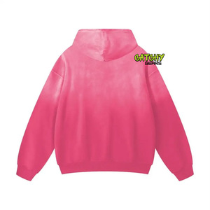 Vente en gros de sweat à capuche pour hommes gris fumée vintage lourd délavé à l'acide avec poche - Product Image 2