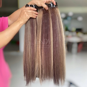 Bonne Qualité Yaki Couleur Droite Extensions de Cheveux Humains Vietnamiens Avec Prix de Gros Ensemble - Product Image 3