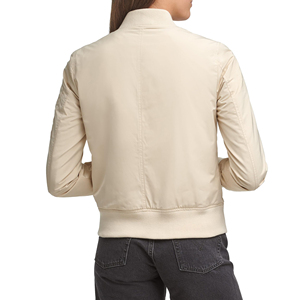 Chaquetas de mujer Otoño Invierno Chaqueta de mujer Solapa de cuero Abrigo cálido Moda Mujer Chaqueta de bombardero simple Abrigo con cremallera - Product Image 3