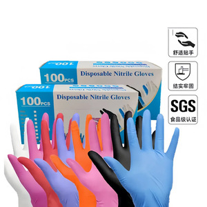 Guantes Desechables de 8 Colores, 100 Piezas/Caja, Guantes para Tinte de Cabello, Guantes de Nitrilo para Coloración de Cabello en Salón, Limpieza del Hogar, Tatuajes - Product Image 1