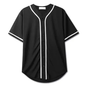 Nieuwe Custom Logo Blank Team Dragen Honkbal Truien Voor Mannen Snel Droog Ademend Lichtgewicht Honkbal Jersey Oem Aangepast