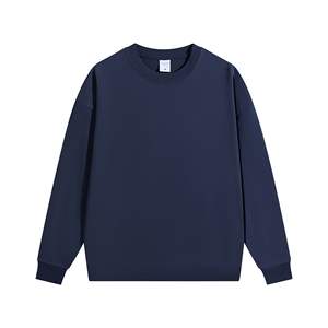 Wholesale Blank Solid Crewneck 100% Cotton Heavyweight Cheap Fleece Pullover Oversized <b>Men's</b> Streetwear <b>Sweatshirt</b> - Product Image 4