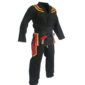 Kimono de Jiu-Jitsu pour adultes, noir, imprimé par transfert thermique, en coton sergé respirant, 240g, durable, anti-rétrécissement, uniforme de BJJ RC - Product Image 1