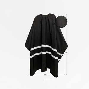 ผ้าคลุมตัดผมและย้อมผมทำจากโพลีเอสเตอร์สีดำ - Product Image 2