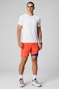 Shorts de sport 2-en-1 pour hommes, légers et confortables, avec doublure intérieure respirante et poche avant, couleur unie - Product Image 4