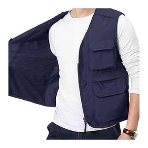 Venta al por mayor personalizado multi-Bolsillo transpirable botón chaleco táctico hombres 100% tela de algodón estilo casual invierno pesca senderismo al aire libre - Product Image 5