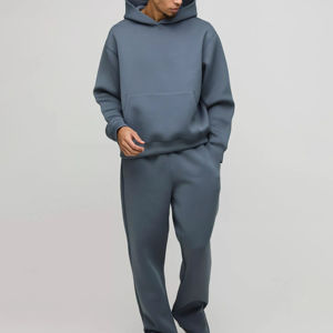 ชุดลำลองผู้ชาย 2 ชิ้น สำหรับฤดูหนาว แบบมีกระเป๋า แขนยาว มีฮู้ด และกางเกงขายาว  รับผลิตตามแบบ (OEM) - Product Image 5