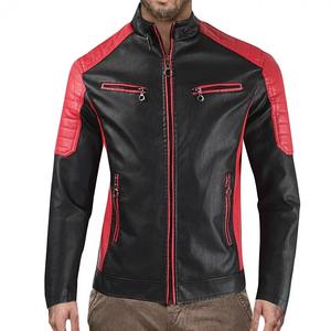 Veste pour homme de haute qualité avec fermeture éclair, OEM, en cuir PU à séchage rapide, veste pour homme en gros, design de mode, veste de style penal - Product Image 3