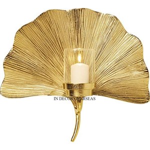 Hammered Texture Fully High Grade Gold Plated Premium Quality Metal Made Candle Holder Home Decor Luxury Wall Sconces Lightning - Product Image 5