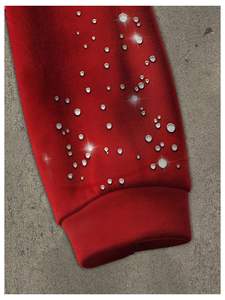 Sweat-shirt streetwear pour homme avec strass, coupe oversize, impression DTG, design tendance pour un look décontracté, mode urbaine remarquable. - Product Image 5