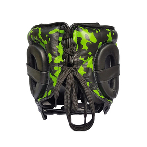 Protector de Cabeza para Boxeo, Casco Protector para Adultos Unisex con Cierre de Velcro, Diseño de Camuflaje Negro y Verde, Cuero PU - Product Image 6