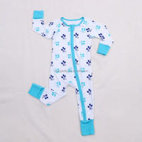 Combinaison en bambou personnalisée pour bébés et tout-petits, barboteuse boutique à imprimé floral, pyjama pour garçons et filles