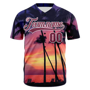 Maillot de baseball vierge en gros sublimé séchage rapide respirant 100% polyester vêtements de baseball softball maillot boutonné - Product Image 3