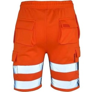 Hi Vis Safety Poliéster Algodón Pantalones cortos para hombre Chaleco DE TRABAJO transpirable reflectante Pantalones de estilo con logotipo personalizable Ropa de verano - Product Image 3