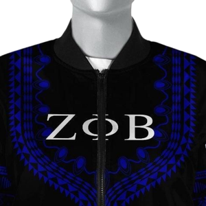 Chaqueta de Satén Zeta Phi Beta para Mujer, Estilo Griego 1920, Azul y Blanco, Transpirable, Invierno, Bordado Premium, Estilo Universitario - Product Image 5