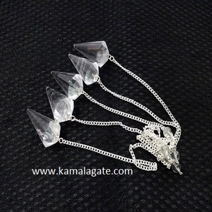 Aventurine bleue Gemstone Reiki Pendule Agate à facettes Instrument de radiesthésie Pierre semi-précieuse Artisanat pour Chakra en vente - Product Image 3