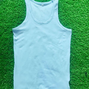 Unisex Elegant Cropped Tops Sleeveless Embroidery Custom Colors Fitted Ribbed Men Tank Top-Breathable <b>Knitted</b> <b>Tight</b> Fit Gym - Product Image 1