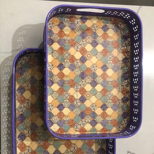 Juego de Bandejas de Servicio de Metal Hechas a Mano de Lujo con Diseño Real Moderno, Aptas para Lavavajillas, para Uso en el Hogar, Hoteles y Restaurantes, Falak World Export - Product Image 1