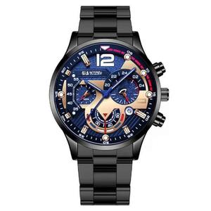 Montre automatique de luxe pour homme avec boîtier en acier inoxydable et lunette en céramique noire, dotée d'un verre saphir et d'une précision accrue - Product Image 5