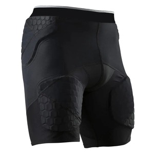 Shorts de compression rembourrés pour hommes, basketball, 5 coussinets intégrés, football, personnalisable, respirant, écologique, extensible, léger - Product Image 4